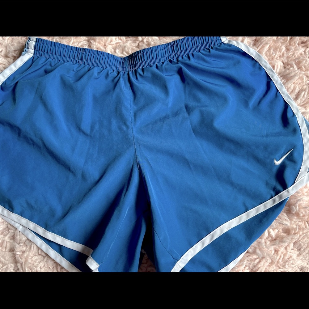 Blue and White Nike Athletic Shorts